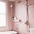 carrelage salle de bain rose poudre