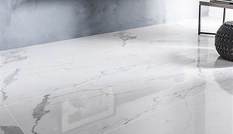 Carrelage sol et mur blanc effet marbre Rimini l.60 x L.60