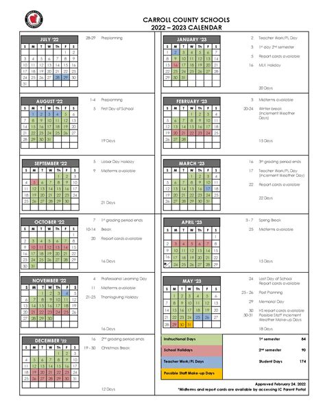 Carroll County Public Schools Calendar