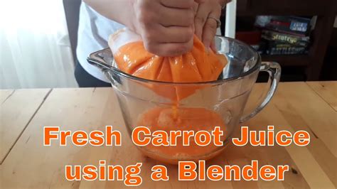 Carrot Juice Using Blender