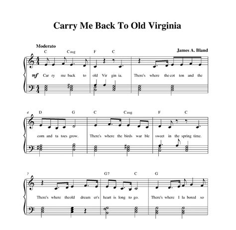 carry me back to old virginia