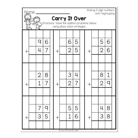 Carry Over Math Worksheets