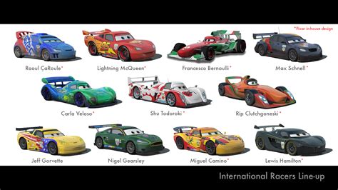 cars 2 race cars names