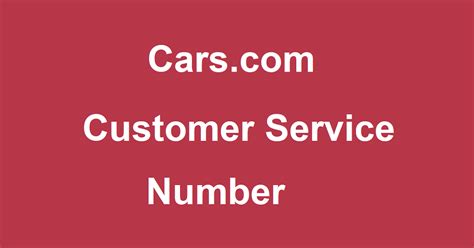 cars.com customer service phone number