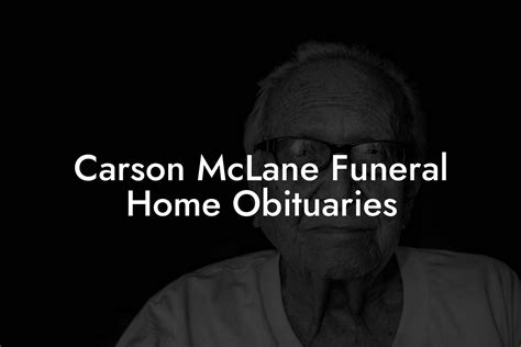 carson mclane obituaries