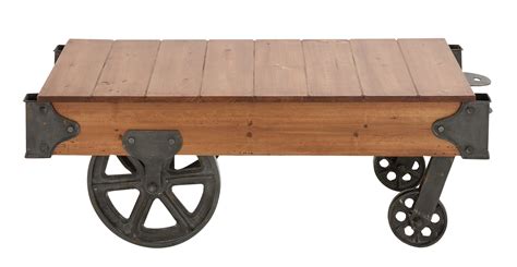 Cart Coffee Table With Wheels
