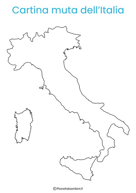 Cartine dell'Italia da Colorare