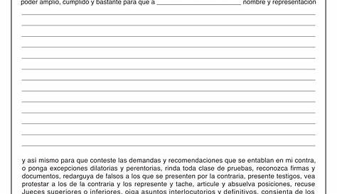 Carta Poder Ejemplos y Formatos Word, PDF