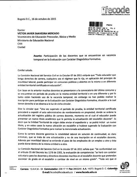 carta a la ministra de trabajo