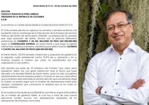 carta al presidente petro