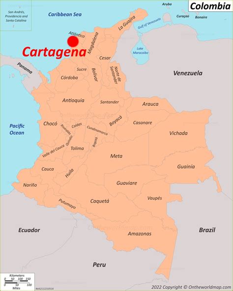 cartagena colombia no mapa