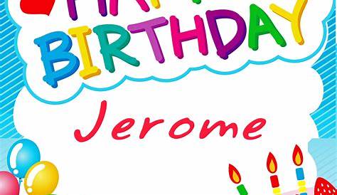 Carte Bon Anniversaire Jerome Joyeux Drôle Elevagequalitetouraine