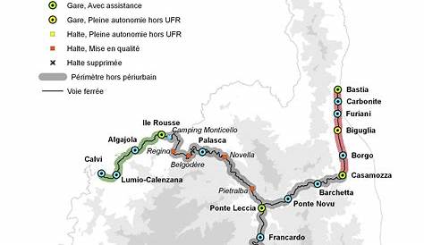 Carte Chemin De Fer Corse CHEMINS DE FER CORSE
