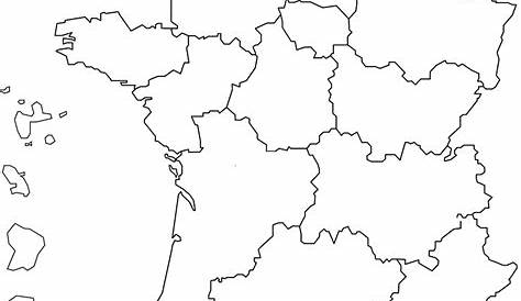 Carte des 13 régions de France à colorier