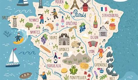 La superbe carte de France dessinée à l'encre par un jeune de 19 ans