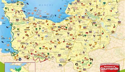 Carte de la Basse-Normandie - Plusieurs cartes de la région