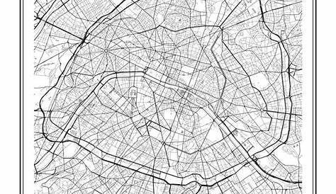 Paris City Map Paris Map Poster Paris Map Print Paris Map | Etsy