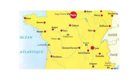 Grandes villes françaises - Carte de France - Ce2 - Exercices - Pass