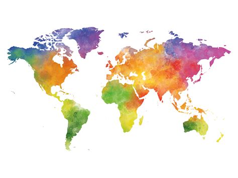 Carte du monde Présentation du monde sous forme de cartograhie