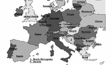 Carte Europe: Carte Vierge De Lunion Europeenne A Completer