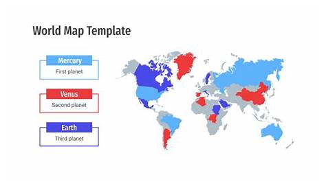 Cartes du monde gratuites pour Google Slides et PowerPoint