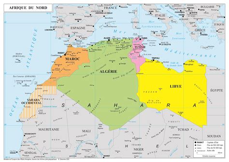 carte afrique du nord sahara