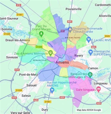 Amiens France. Carte de la ville personnalisée. Carte pour la Etsy