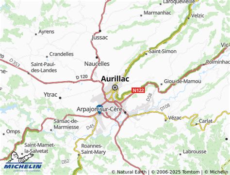 Carte de Aurillac