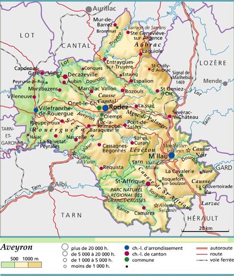 Carte Aveyron ≡ Voyage Carte Plan