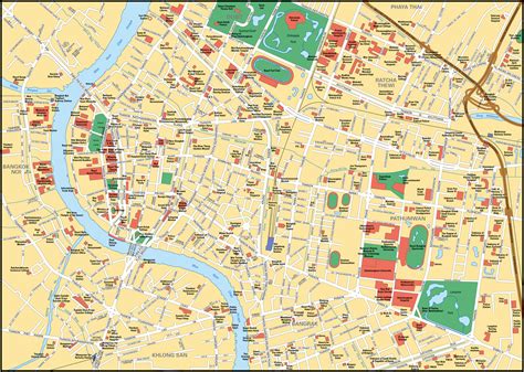 bangkok thailand attractions map bangkok map bangkok tourist map most
