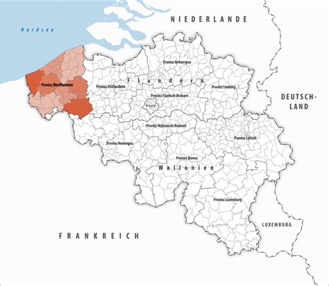 carte belgique flandre occidentale