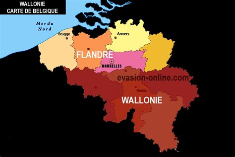 carte belgique wallonie flandres