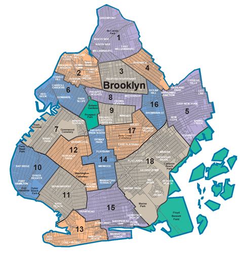 New York City Brooklyn Wall Map by Map Resources