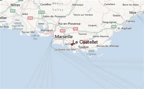 CARTE DE CASTELLET Situation géographique et population de Castellet