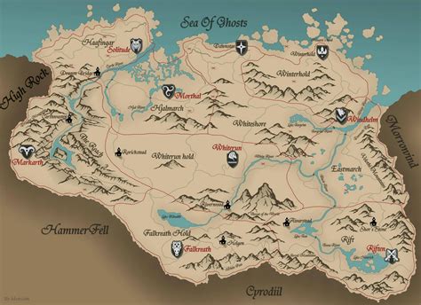 Skyrim Map / Paper Map with Height at Skyrim Nexus mods and community