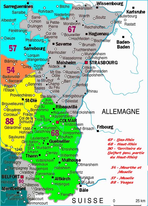 Carte d Alsace » Vacances Guide Voyage