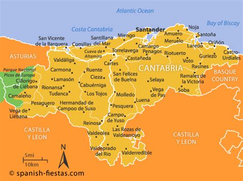 Mapa de Cantabria