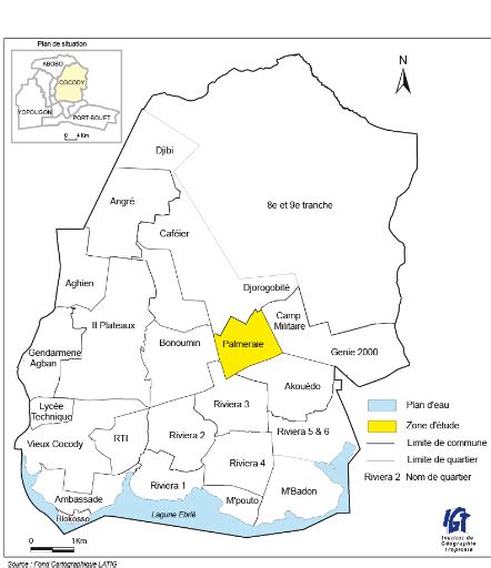 carte de cocody abidjan