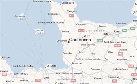 Plan Coutances carte ville Coutances