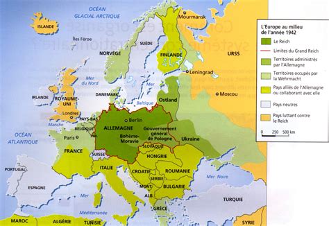 carte de l'europe en 1942