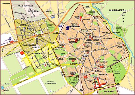 Carte de Marrakech Plan touristique Marrakech