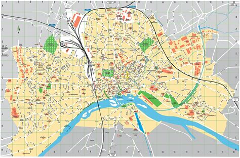 Stadtplan von Nevers Detaillierte gedruckte Karten von Nevers