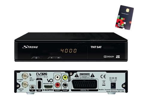 STRONG SRT 7404 Décodeur Satellite Carte TNTSAT, Canal Plus Ready High
