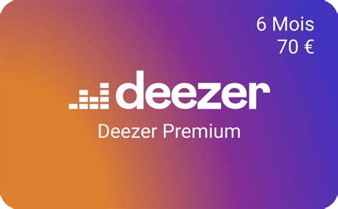 ECarte Cadeau DEEZER 10 € (1 mois)