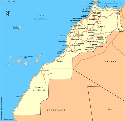 carte du maroc agadir