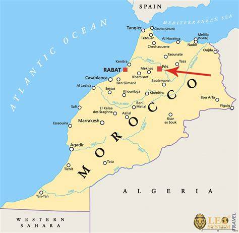 Old map of Fes Fez Morocco from the1950's by French Etsy Old map
