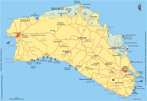 Minorca tourist map