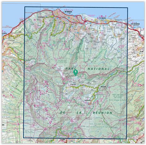 Carte IGN SaintDenis 4402RT Bleu