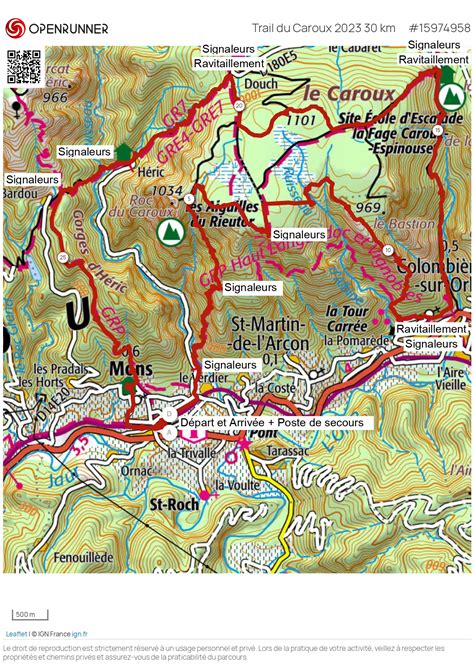 Carte ign randonnée Lamalou Les Bains Espinouse Le Caroux