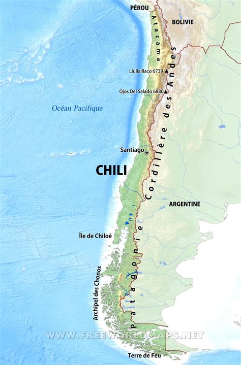 Full political map of Chile. Chile full political map